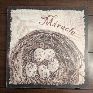 Miracle Bird Nest 12 x 12 Heavy Wooden Art